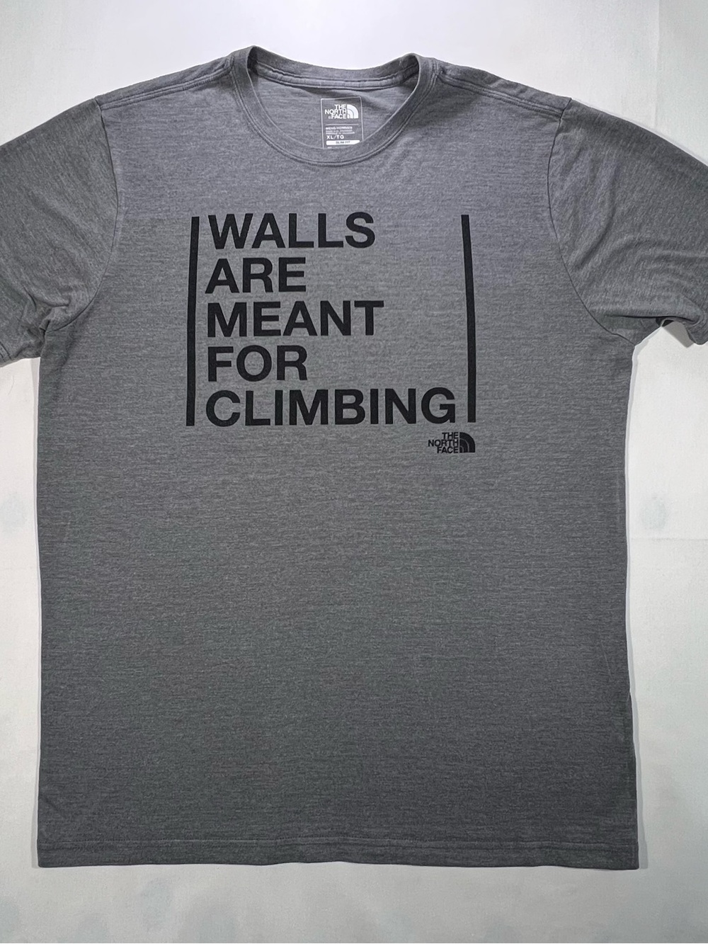 The North Face Gray Graphic 'Walls Are Meant For Climbing' Tee